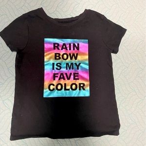Garanimals Black and Rainbow Tee